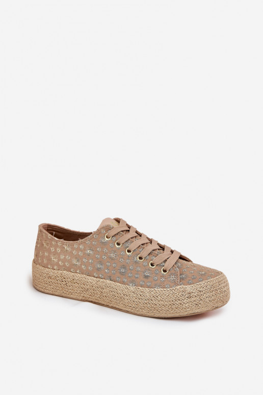 mustritud igapäeva jalanõud platvormiga khaki Lee Cooper LCIN-25-08-3646L
