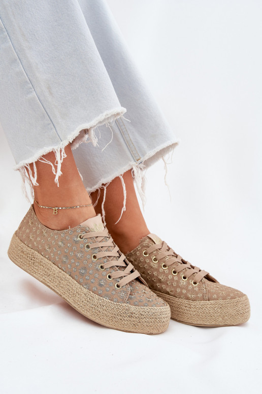 mustritud igapäeva jalanõud platvormiga khaki Lee Cooper LCIN-25-08-3646L