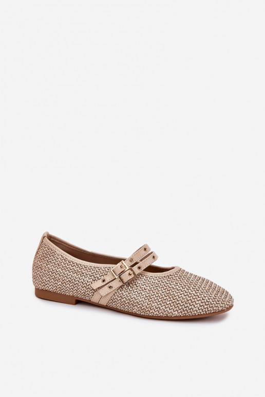 Kootud ballerinas liivakarva Partheda