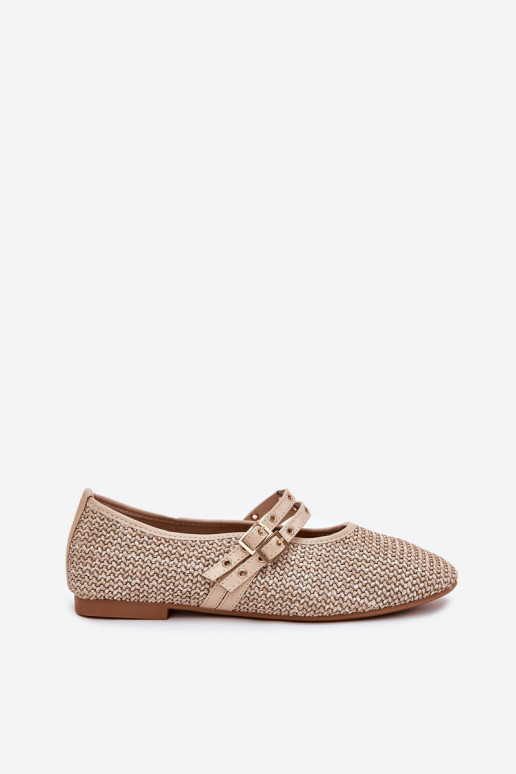 Kootud ballerinas liivakarva Partheda