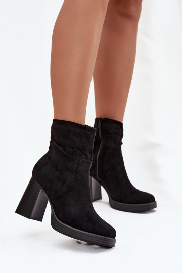 Naiste ankle boots mustas värvitoonis Pavinne 2