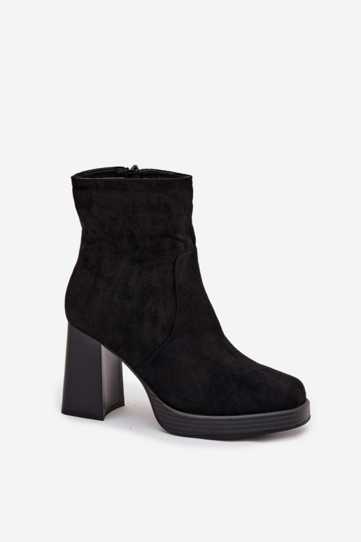 Naiste ankle boots mustas värvitoonis Pavinne