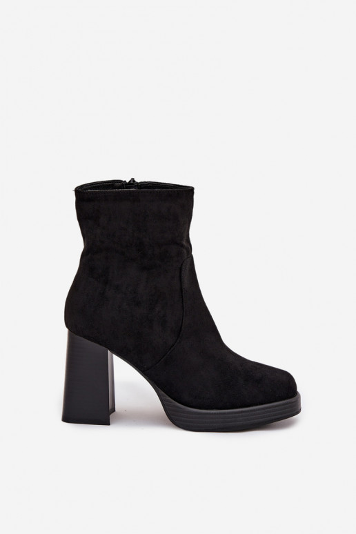 Naiste ankle boots mustas värvitoonis Pavinne