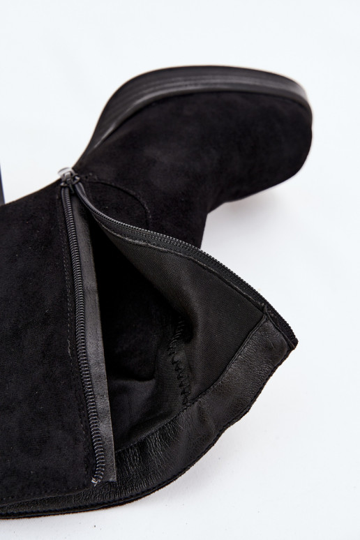 Naiste ankle boots mustas värvitoonis Pavinne