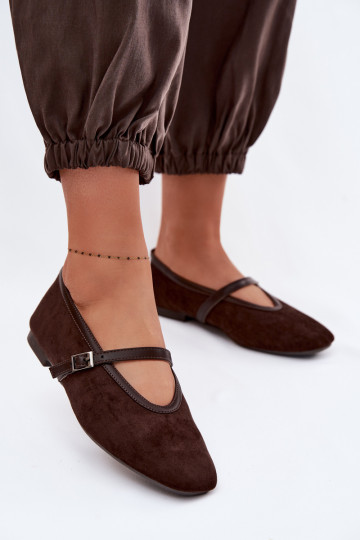Ballerinad rihmadega kunstsuede Felora 2