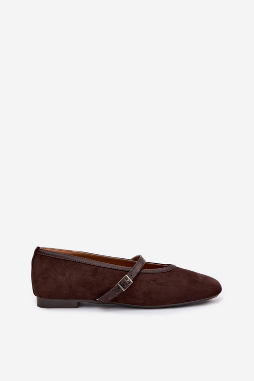 Ballerinad rihmadega kunstsuede Felora