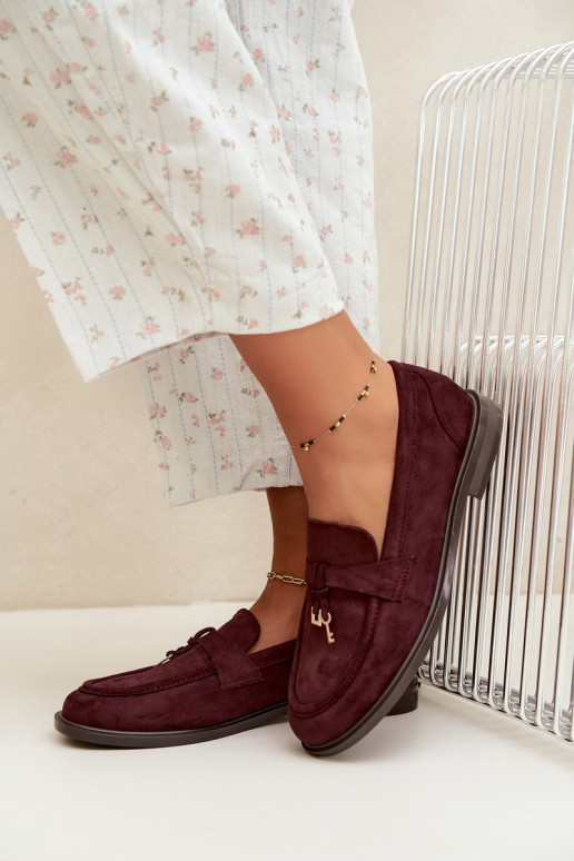Burgundia naiste mokasiinid kunstsuede Raylie