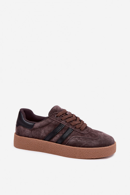 Naiste tossud šokolaadi faux suede Bellmont
