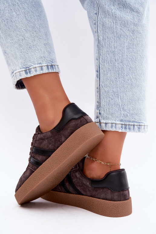 Naiste tossud šokolaadi faux suede Bellmont