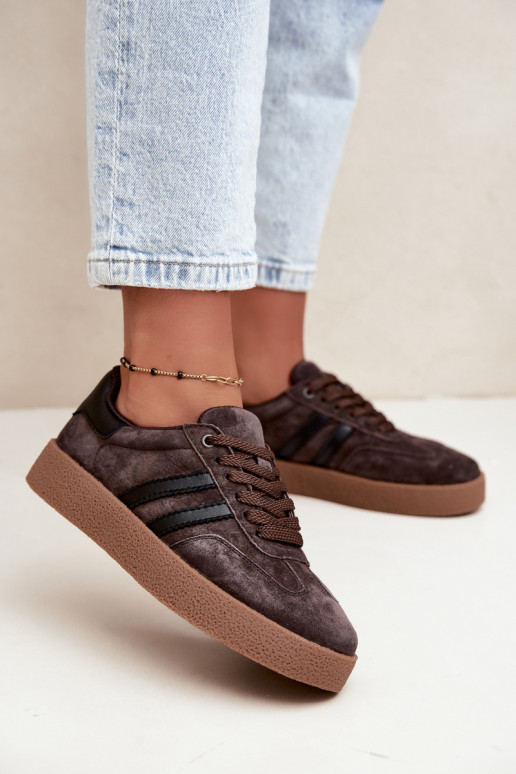 Naiste tossud šokolaadi faux suede Bellmont