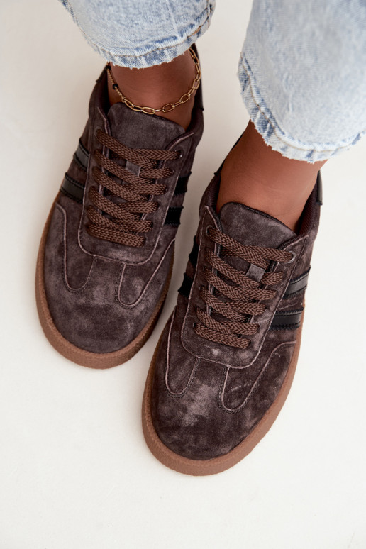 Naiste tossud šokolaadi faux suede Bellmont