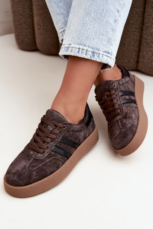 Naiste tossud šokolaadi faux suede Bellmont