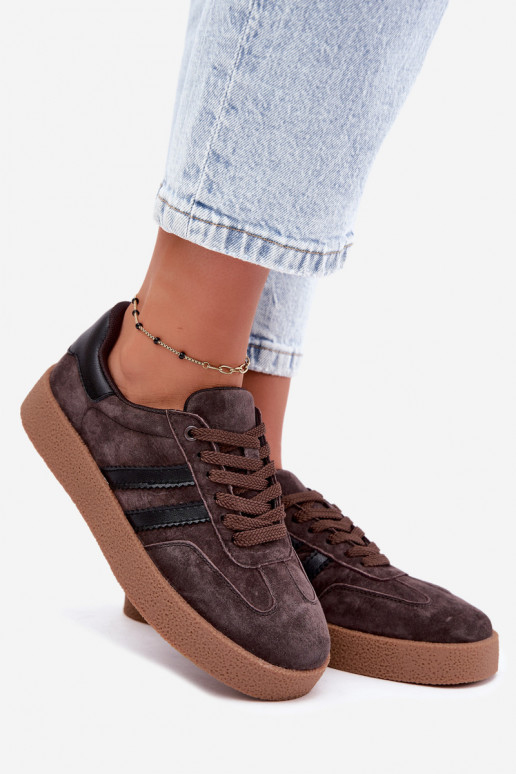 Naiste tossud šokolaadi faux suede Bellmont
