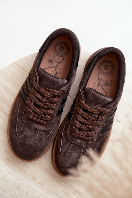 Naiste tossud šokolaadi faux suede Bellmont