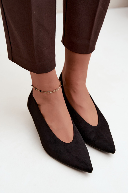 Mustad sametised jalanõud Kitten Heel Nuretta