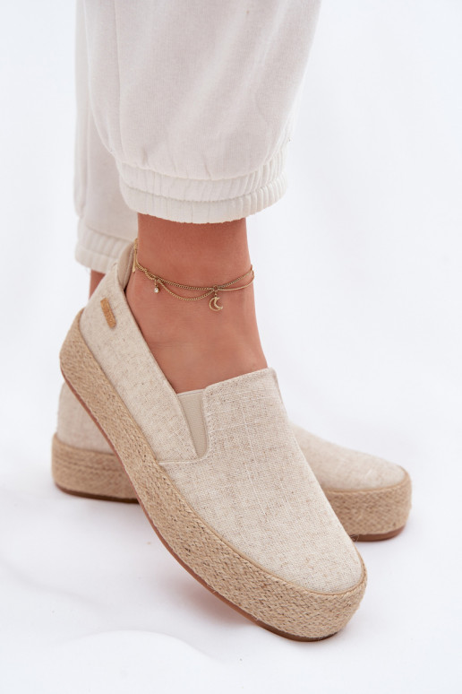 Liivakarva espadrillid platvormiga Big Star TT274089