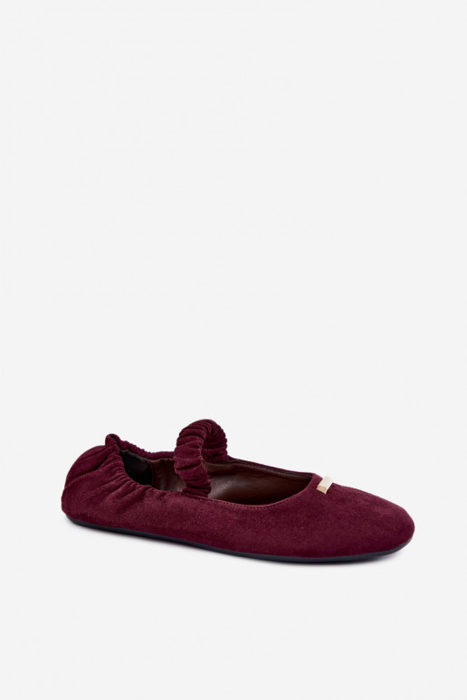 Bordo värvi sandaalid dekoratiivsete detailidega Brinelle