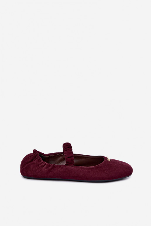 Bordo värvi sandaalid dekoratiivsete detailidega Brinelle