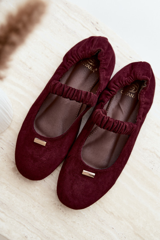 Bordo värvi sandaalid dekoratiivsete detailidega Brinelle