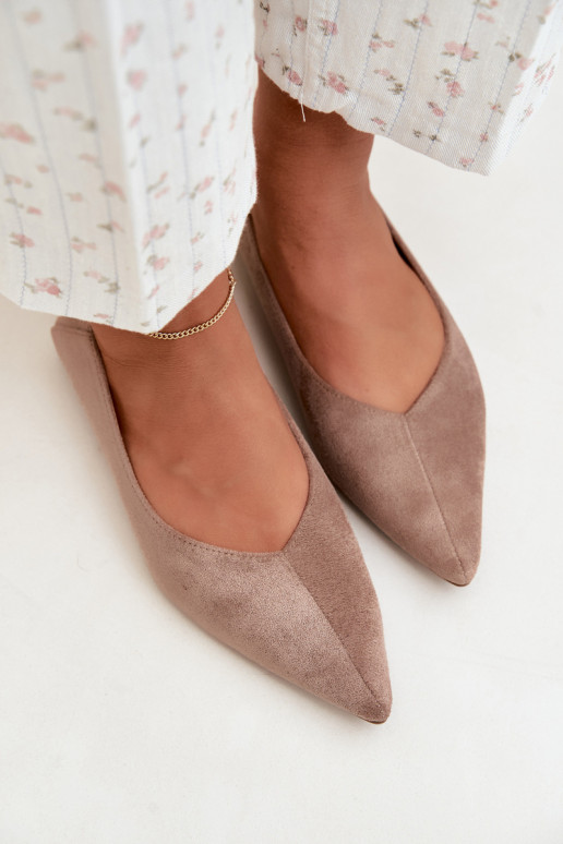 Ballerinad terava ninaga kunstsuede liivakarva Corabella