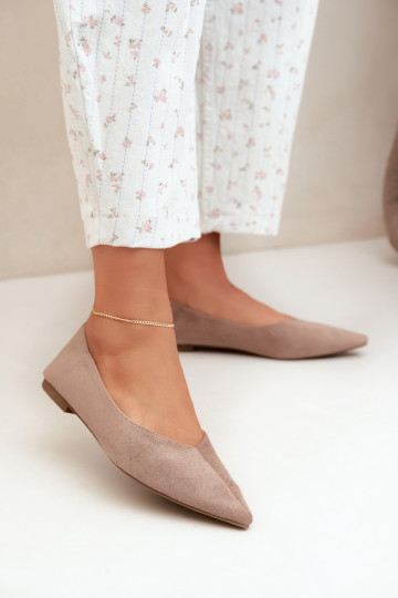 Ballerinad terava ninaga kunstsuede liivakarva Corabella 2