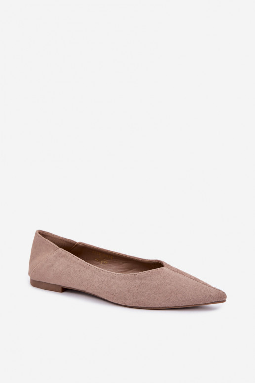 Ballerinad terava ninaga kunstsuede liivakarva Corabella