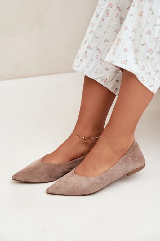 Ballerinad terava ninaga kunstsuede liivakarva Corabella
