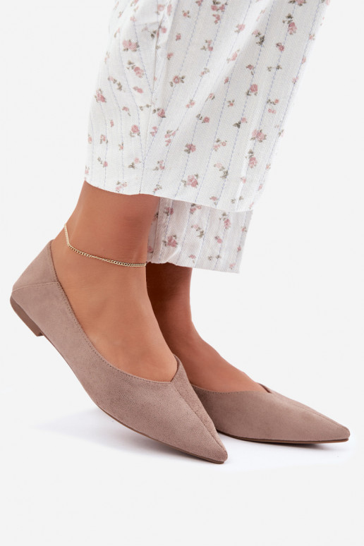 Ballerinad terava ninaga kunstsuede liivakarva Corabella
