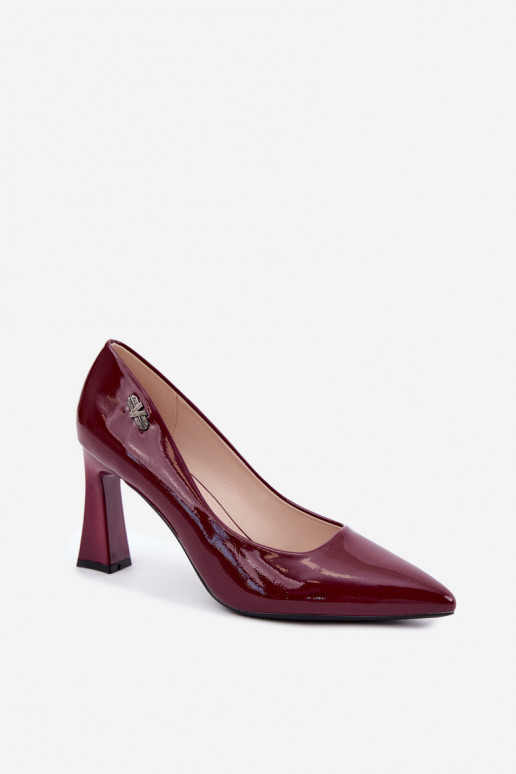 Vinceza 62328 burgundia lakitud kontsad