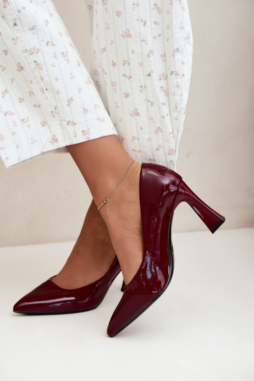 Vinceza 62328 burgundia lakitud kontsad