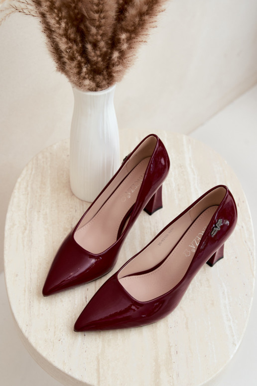 Vinceza 62328 burgundia lakitud kontsad