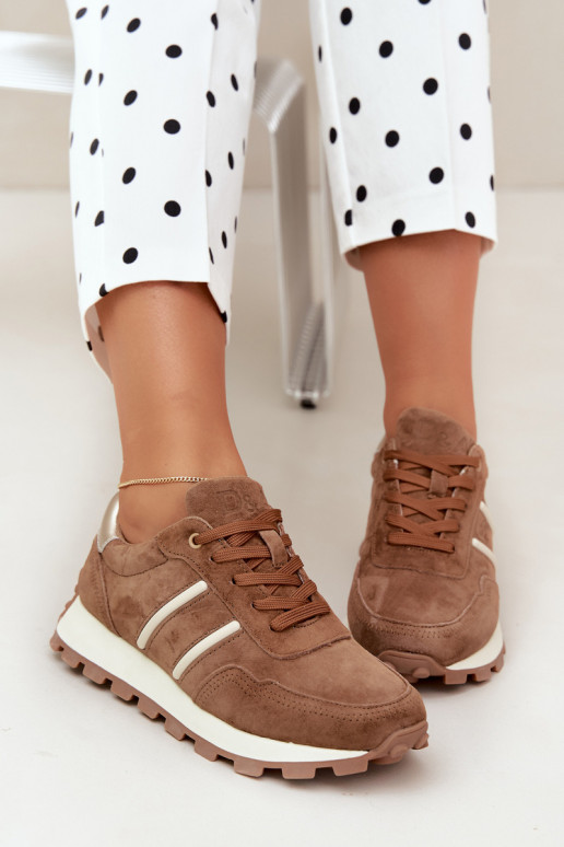 tennisest kunstsuede D&A LR62-7101 pruuni värvuses