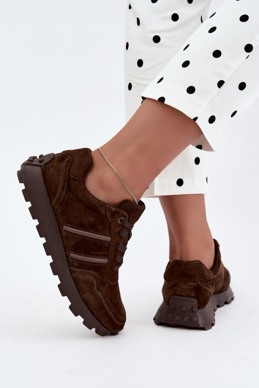 tennisest kunstsuede D&A LR62-7101 pruuni värvuses