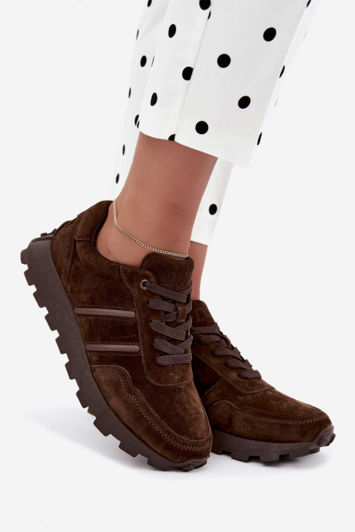 tennisest kunstsuede D&A LR62-7101 pruuni värvuses