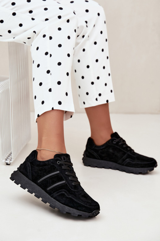 tennisest kunstsuede D&A LR62-7101 mustas värvuses