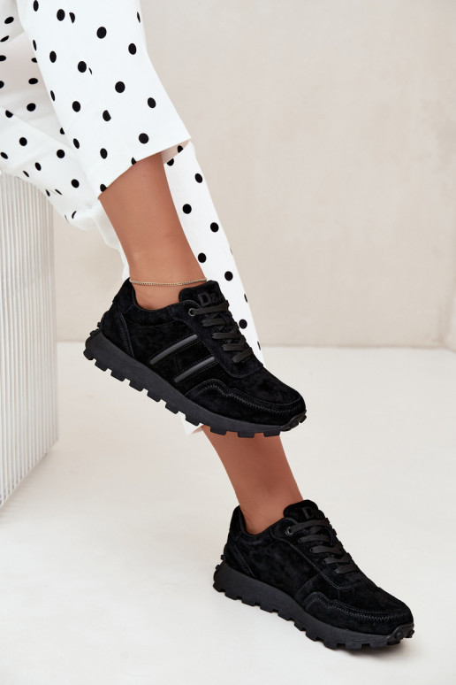 tennisest kunstsuede D&A LR62-7101 mustas värvuses