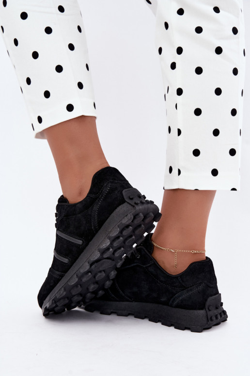 tennisest kunstsuede D&A LR62-7101 mustas värvuses
