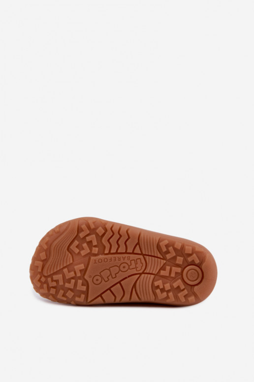 Laste Barefoot sussid dinosaurustega Froddo Canvas G1700440-31 Hall