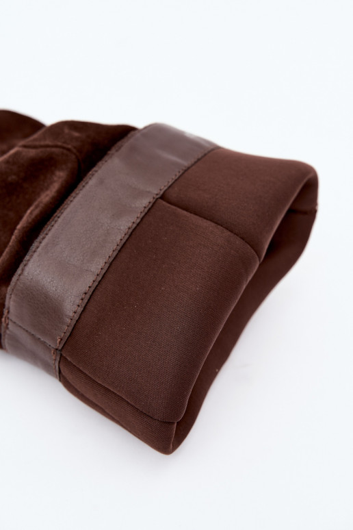 naiste pikad saapad kontsaga ja kõverdatud ülaosas pruunis Ismera