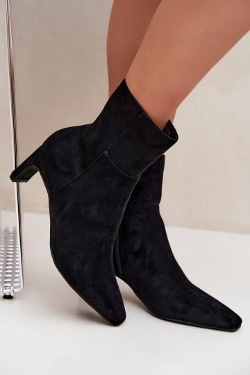 naiste ankle saapad kontsaga mustas Rileya 2