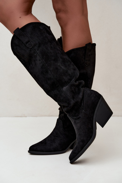 slouchy pikad saapad libisevad must Sylvie