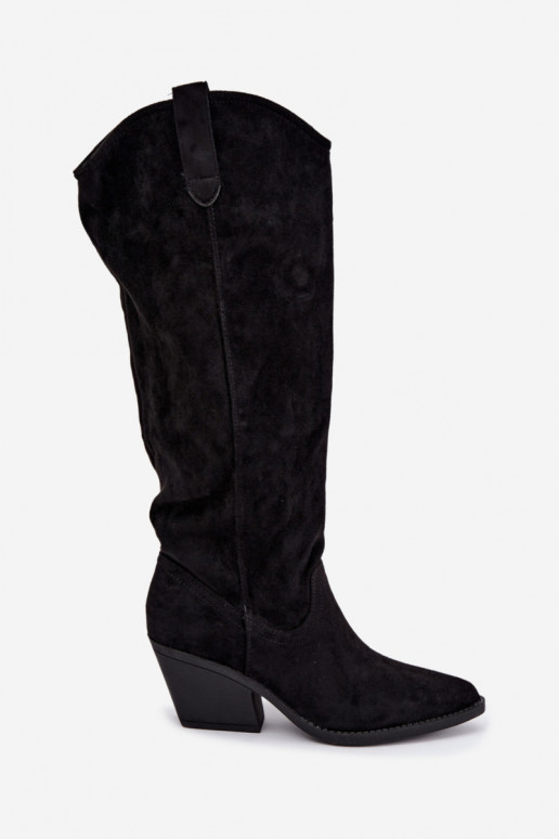 slouchy pikad saapad libisevad must Sylvie