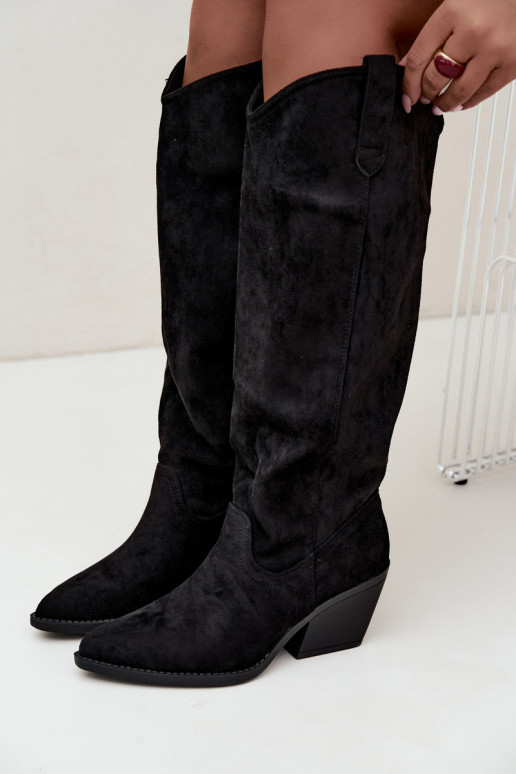 slouchy pikad saapad libisevad must Sylvie