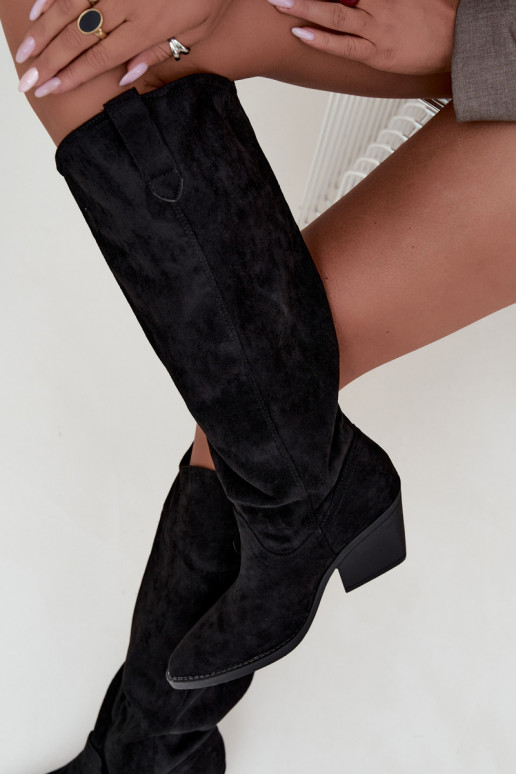 slouchy pikad saapad libisevad must Sylvie