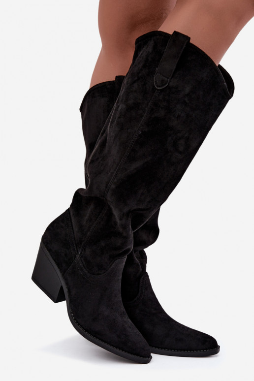 slouchy pikad saapad libisevad must Sylvie