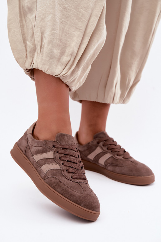 Naiste sneakersid pruunist nahast Vinceza 95438