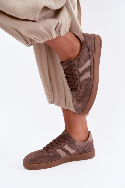 Naiste sneakersid pruunist nahast Vinceza 95438