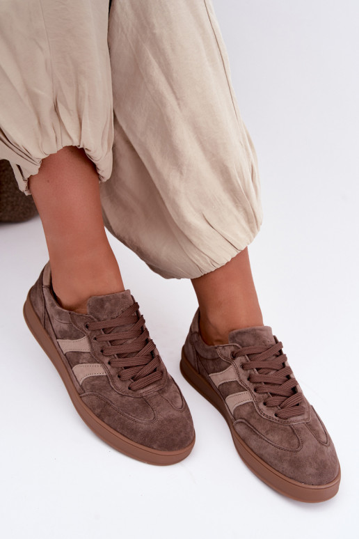 Naiste sneakersid pruunist nahast Vinceza 95438