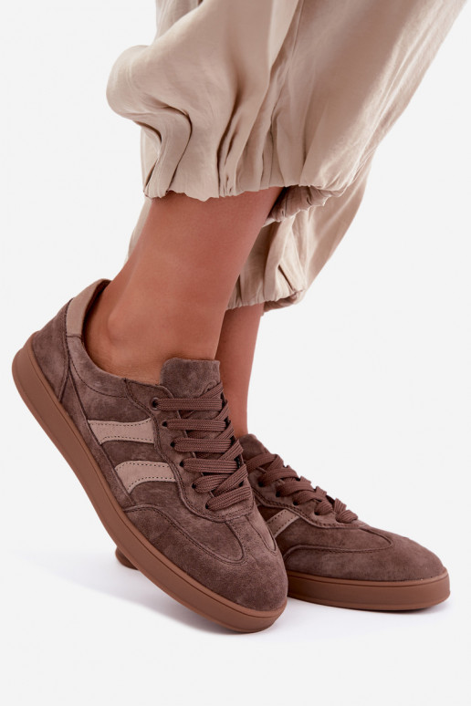 Naiste sneakersid pruunist nahast Vinceza 95438