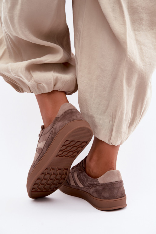 Naiste sneakersid pruunist nahast Vinceza 95438